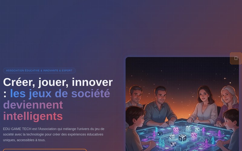 Aperçu du site EDU GAME TECH