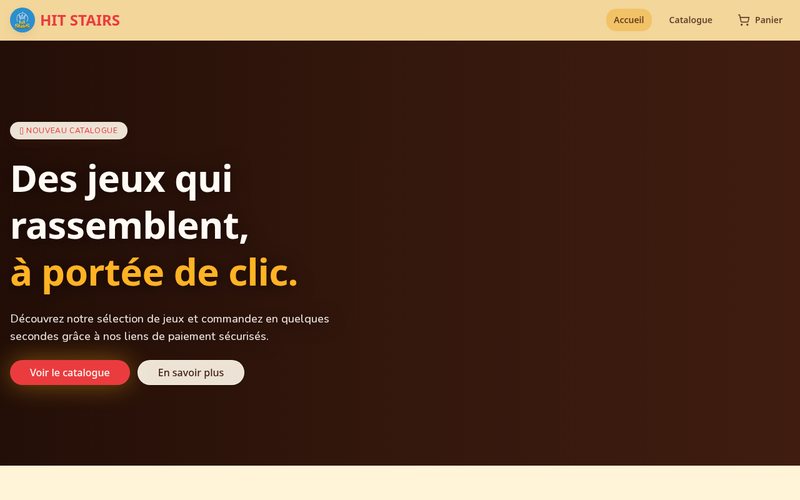 Aperçu du site Boutique HIT STAIRS