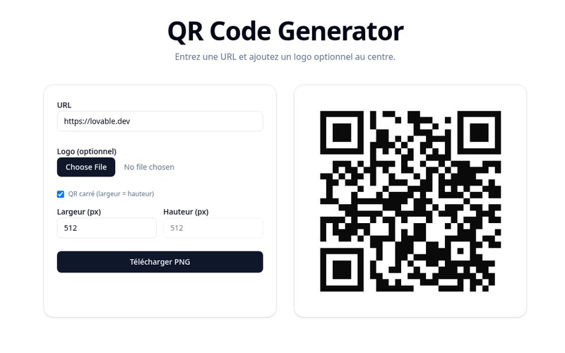 Aperçu du site QR Code Generator